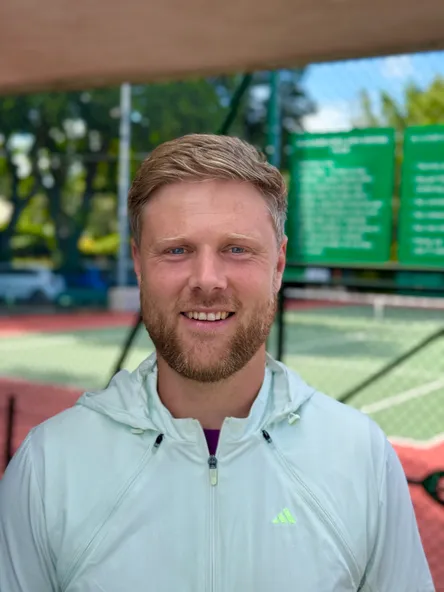 Portrait of James Charman, Head Pro at Blackheath Lawn Tennis Club